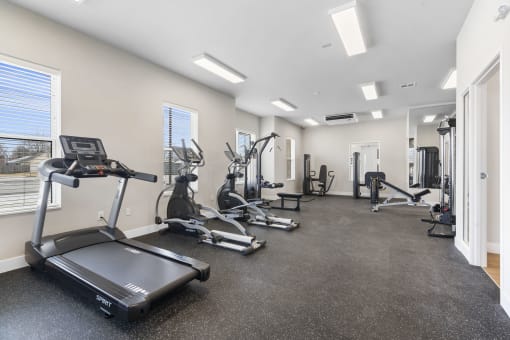 the gym at the preserve apartments at The Junction at Rogers, Rogers, 72756