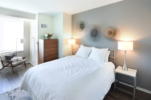 Bedroom at Two Twelve Clayton, Missouri, 63105