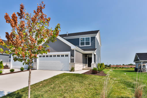Exterior view of the villa at The Willows, O'Fallon, MO, 63367