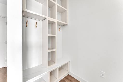 White shelve unit at Plaza at Pinnacle Hills, Arkansas, 72758