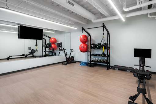 fitness center/multipurpose room at Steelcote Square, St. Louis, MO, 63103