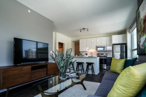 Living Room Plus Den  at Two Twelve Clayton, Clayton, MO, 63105