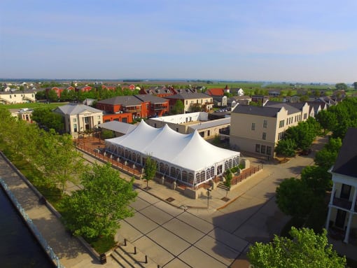 Community Aerial View at Promenade at New Town, Saint Charles, Missouri