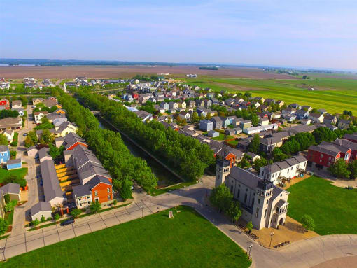 Drone View at Promenade at New Town, Missouri, 63301