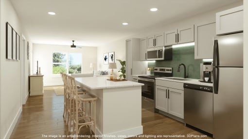 Fully Equipped Kitchen at The Rail, Missouri, 63110