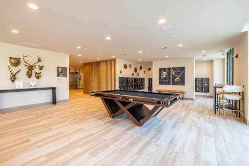 Pool table at Timber Club, Missouri