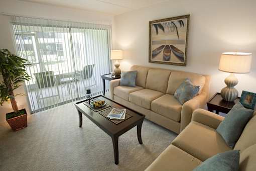 Living Room at Imperial Gardens Apartments, Clearwater, FL