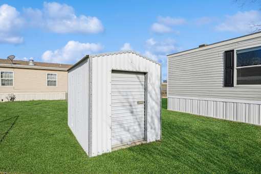 Model storage shed at Cedar Ridge Manufactured Home Community  in Wichita, Kansas