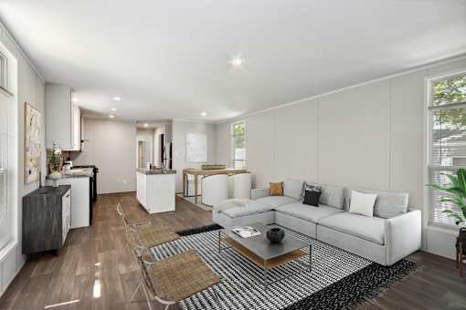 Model living room at Southfork MHC in Belton, MO