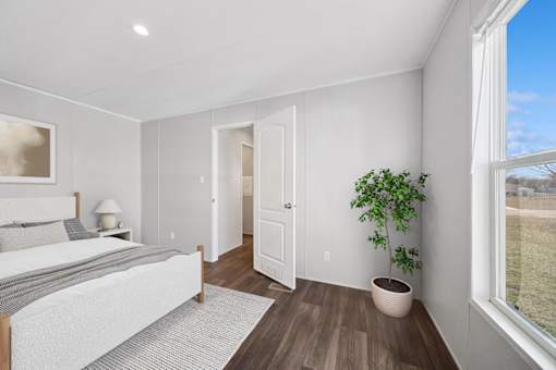 Model bedroom at Cedar Ridge Manufactured Home Community  in Wichita, Kansas