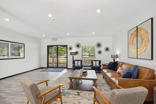 Leasing office lobby at Southfork MHC in Belton, MO