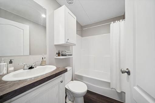 Model bathroom at Cedar Ridge Manufactured Home Community  in Wichita, Kansas