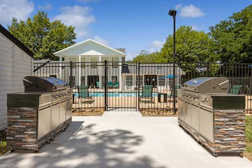Barbecue grilling station at Southfork MHC in Belton, MO