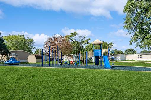 Community playground at Candlelight Village Manufactured Home Community in Sauk, IL