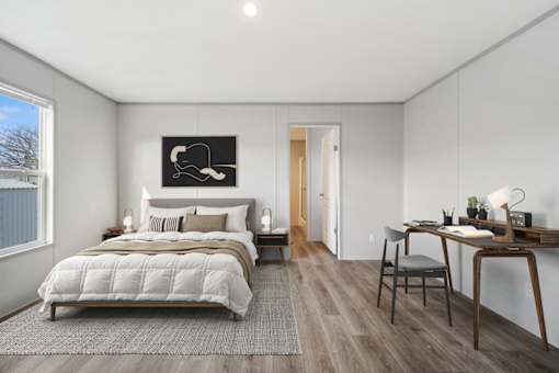 Model bedroom at Cedar Ridge Manufactured Home Community  in Wichita, Kansas