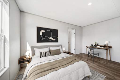 Model bedroom at Cedar Ridge Manufactured Home Community  in Wichita, Kansas