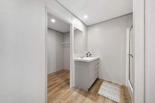Model bathroom vanity at Cedar Ridge Manufactured Home Community  in Wichita, Kansas