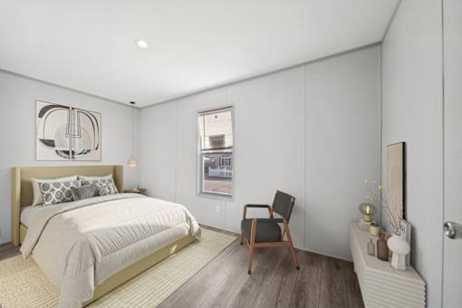 Model bedroom at Cedar Ridge Manufactured Home Community  in Wichita, Kansas