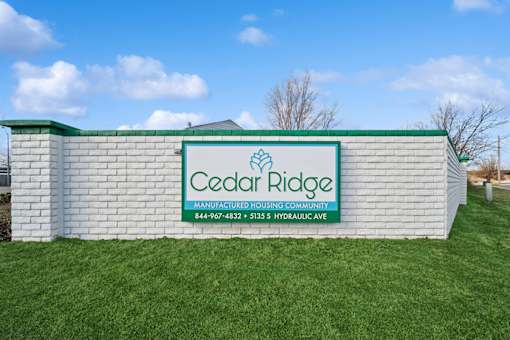 Property sign at Cedar Ridge Manufactured Home Community  in Wichita, Kansas
