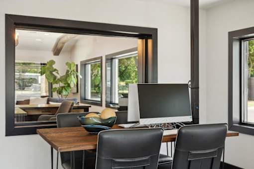 Business center at Aldea Manufacture Home Community in Fort Worth, Texas