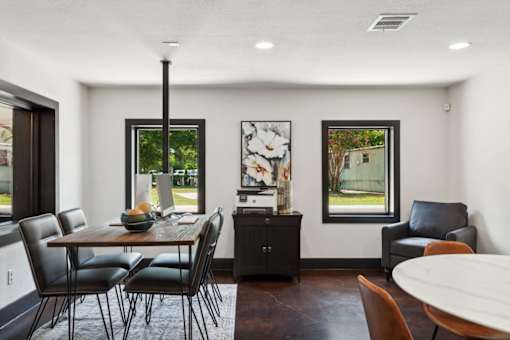 Leasing office interior at Aldea Manufacture Home Community in Fort Worth, Texas