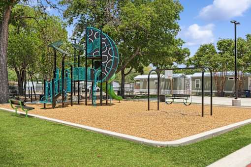 Playground at Aldea Manufacture Home Community in Fort Worth, Texas