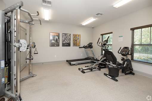 A Spacious Home Gym at Arbours at Pierce Creek, Mobile, Alabama