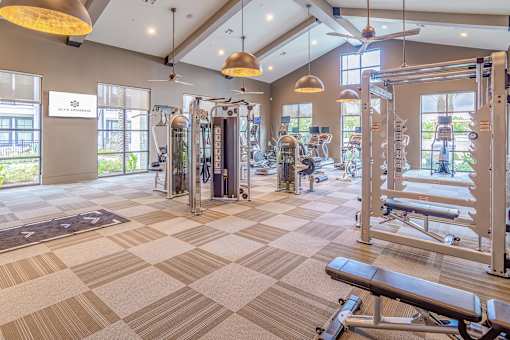 Gym at Alys Crossing Apartments, Texas