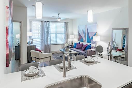 Specious living room at Alys Crossing Apartments, TX, 77433