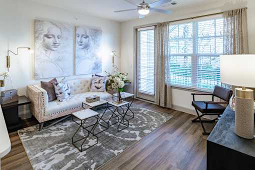 High ceiling fan at Alys Crossing Apartments, Cypress, Texas