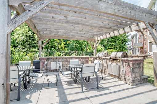 Grilling Area at Broadstreet at EastChase Apartments, Montgomery