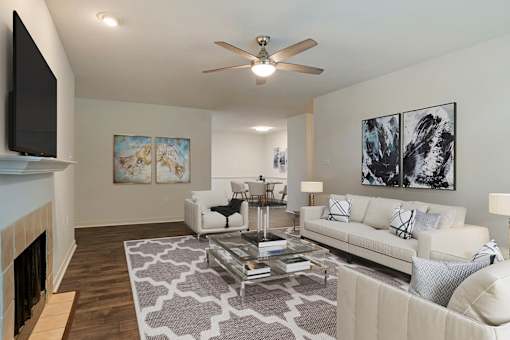 Crosswinds Living Room at Crosswinds Apartments, Pearl