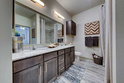 Bathroom with vanity at Estraya Westover Hills, San Antonio, 78251