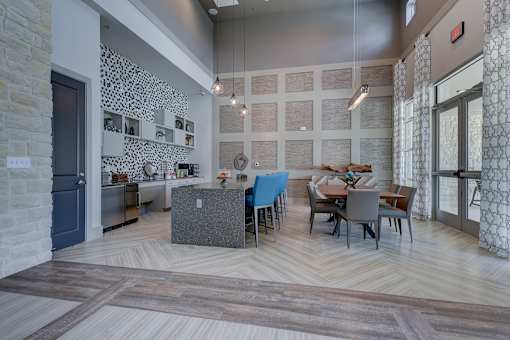 Clubhouse living room at Estraya Westover Hills, San Antonio, Texas