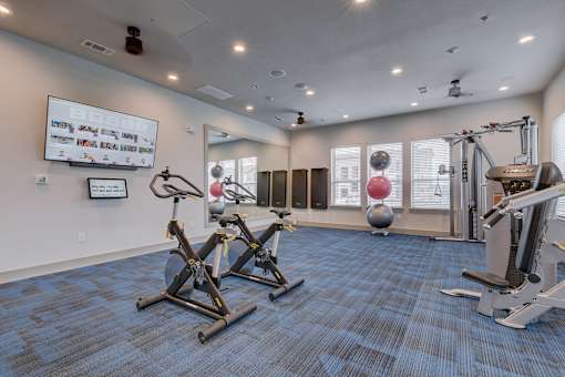 Gym area at Estraya Westover Hills, San Antonio, Texas