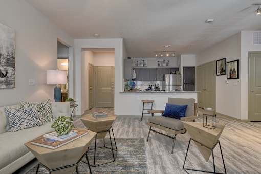 Estraya Living room at Estraya Westover Hills, San Antonio
