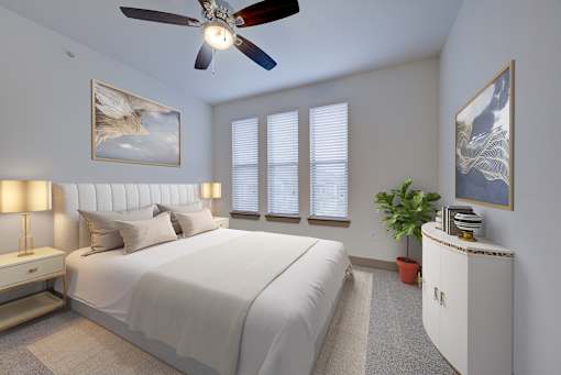 Comfortable Bedroom With Large Window at Fifty02 Westover Hills, San Antonio, TX, Texas, 78251