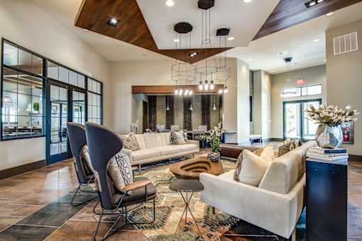 Clubhouse With Expansive Windows at Fifty02 Westover Hills, San Antonio, Texas