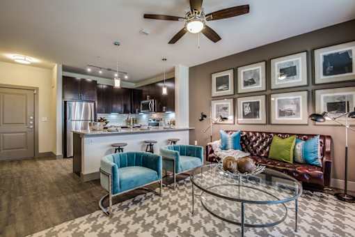 Stunning living and kitchen room at Fifty02 Westover Hills, San Antonio, TX, 78251