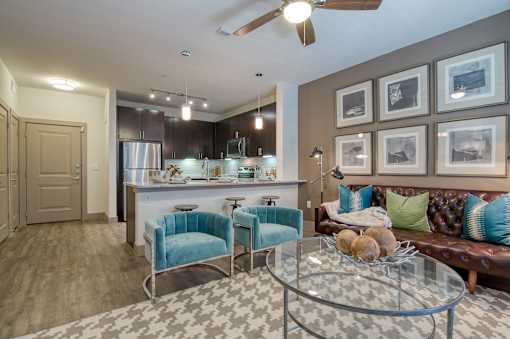 Living Room With Expansive Window at Fifty02 Westover Hills, San Antonio, TX