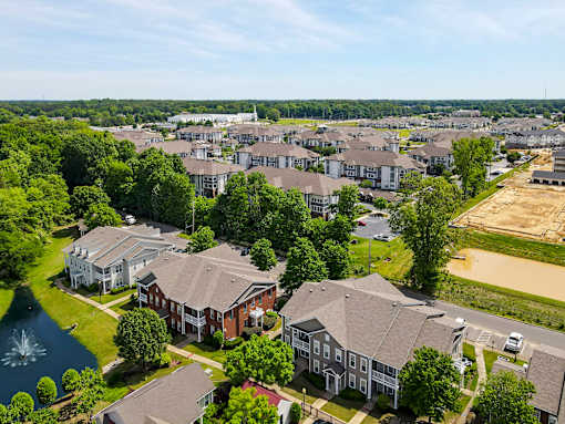 Drone Exterior View at The Villas at Germantown, Memphis