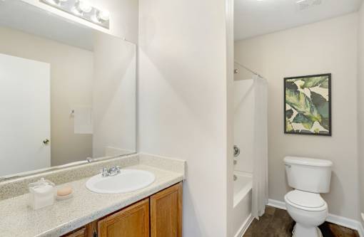 Bathroom at Grand at Pearl Apartments, Pearl, 39208