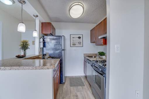 Living and kitchen at Seminary Towers, Alexandria, VA