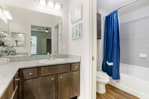 Bathroom at La Veranda at Polly Lane Apartments, Lafayette, LA