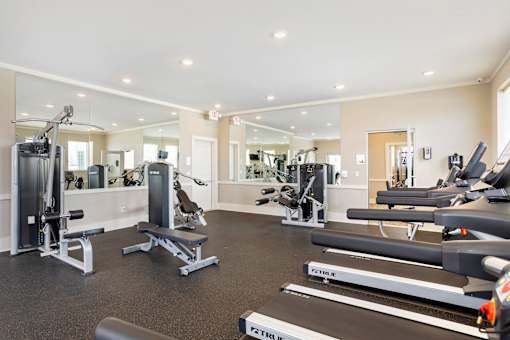 Fitness Center With Modern Equipment at La Veranda at Polly Lane Apartments,Lafayette, LA 70508