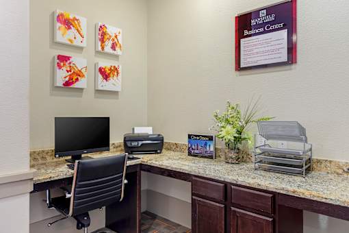 Business Center With Computer at Mansfield on the Green, Texas, 76063