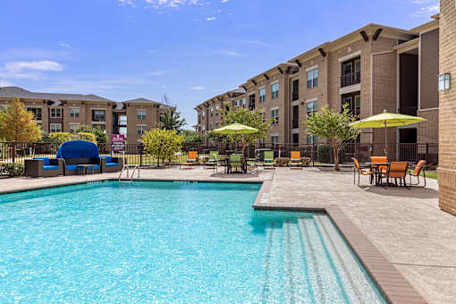 Pool with Relaxing Area at Mansfield on the Green, Texas, 76063
