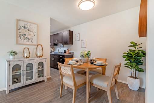 a dining room with a table and chairs at Quail Ridge, Plainsboro Township, NJ