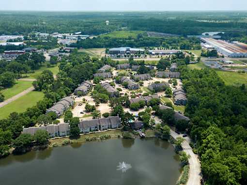 Drone View at Reflection Pointe, Flowood, Mississippi