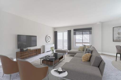 Living room area with couch at Seminary Towers, Alexandria, 22304